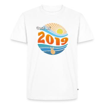 Né en 2019 – Célébration de 6 années incroyables - T-shirt Premium bio Homme - blanc - Devant - Nico (187cm)