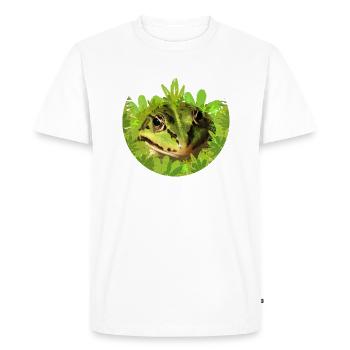 Grenouille Roi Prince Rainette - T-shirt Premium bio Homme - blanc - Devant - Nico (187cm)
