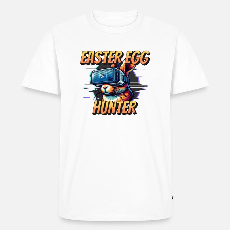 Easter Egg Hunter - Männer Premium Bio T-Shirt - Weiß