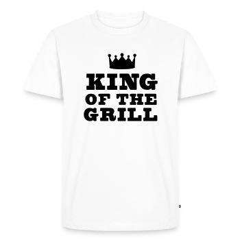 roi du grill - T-shirt Premium bio Homme - blanc - Devant - Nico (187cm)