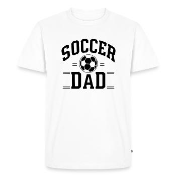 papa footballeur - T-shirt Premium bio Homme - blanc - Devant - Nico (187cm)