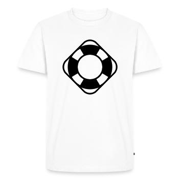 Lifeguard, Lifeguard, Lifebuoy - Men's Premium Organic T-Shirt - white - Front - Nico (187cm)
