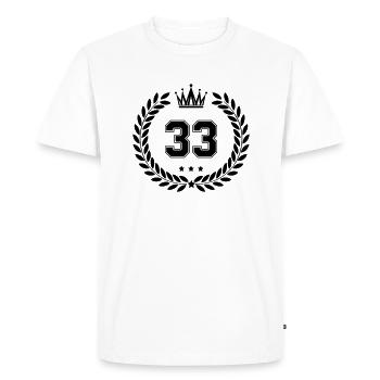 Armoiries 33 - T-shirt Premium bio Homme - blanc - Devant - Nico (187cm)