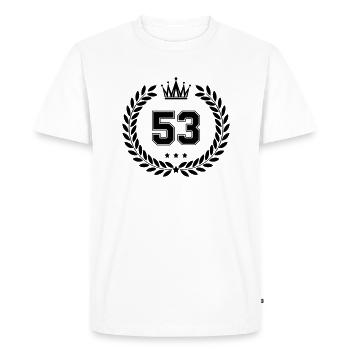 Coat of arms 53 - Men's Premium Organic T-Shirt - white - Front - Nico (187cm)