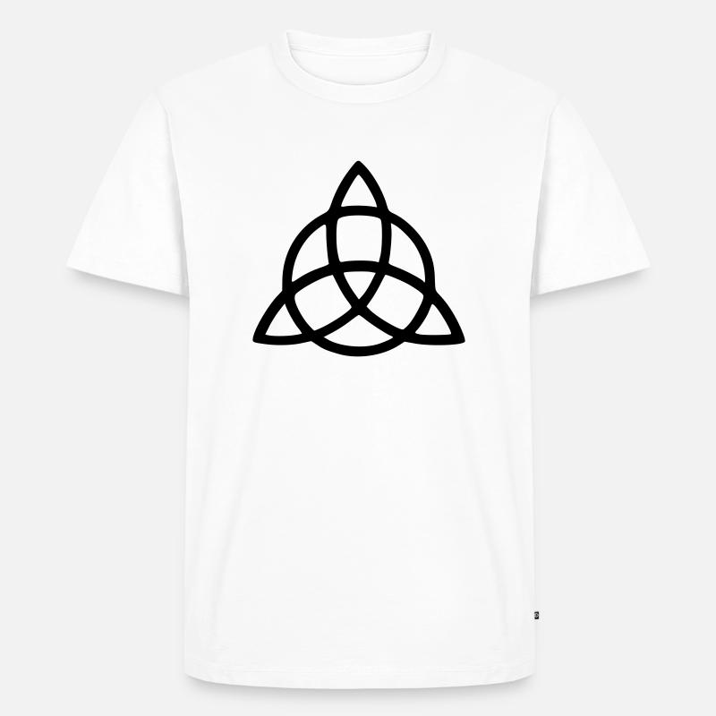 Triquetra - Männer Premium Bio T-Shirt - Weiß