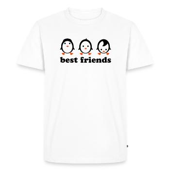 best friends - Männer Premium Bio T-Shirt - Weiß - Vorne - Nico (187cm)