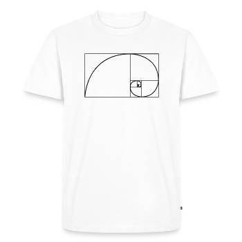 nature spirale Fibonacci - T-shirt Premium bio Homme - blanc - Devant - Nico (187cm)