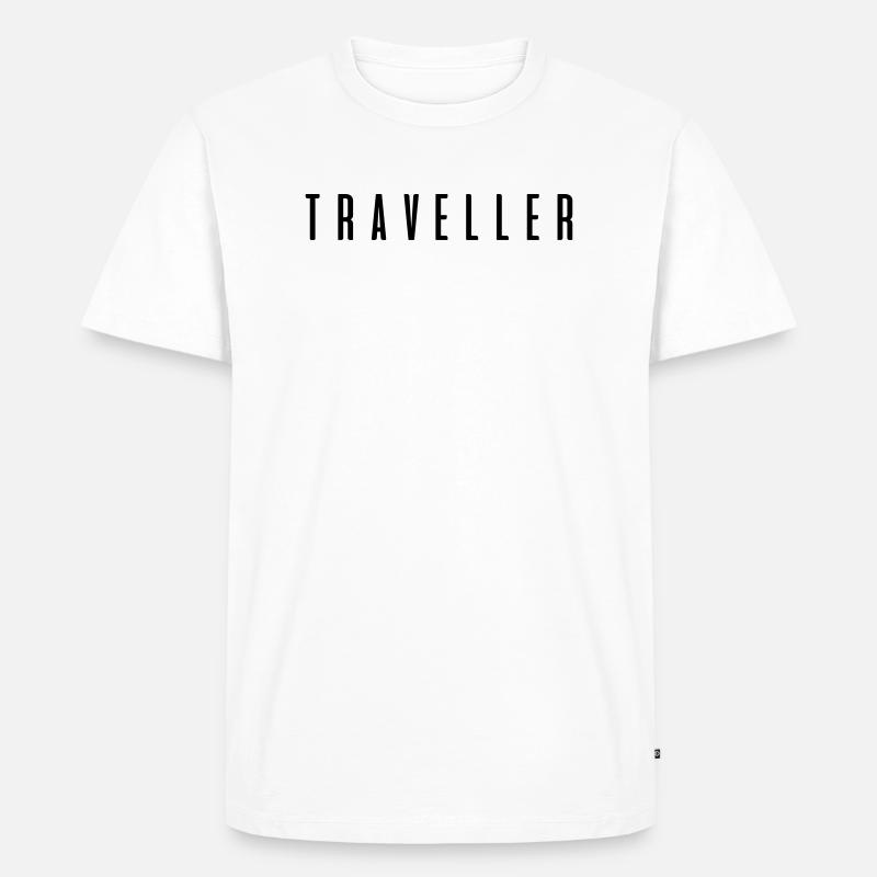 Traveller ! Geschenk Sprüche - Männer Premium Bio T-Shirt - Weiß