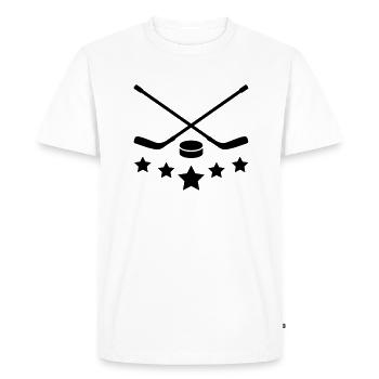 hockey_star_f1 - Men's Premium Organic T-Shirt - white - Front - Nico (187cm)