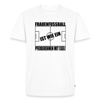 female soccer - Men's Premium Organic T-Shirt - white - Front - Nico (187cm)