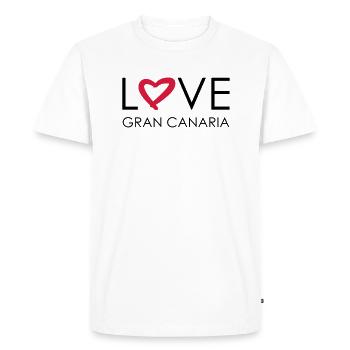 amour gran canaria - T-shirt Premium bio Homme - blanc - Devant - Nico (187cm)