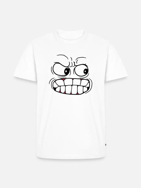 head face evil evil - Men's Premium Organic T-Shirt - white