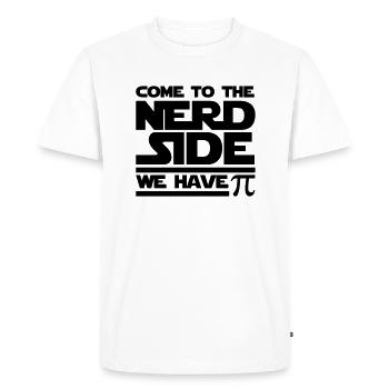 Come To The Nerd Side - Men's Premium Organic T-Shirt - white - Front - Nico (187cm)