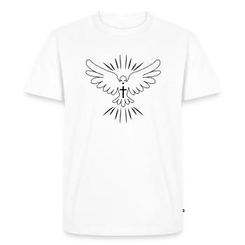 holy_ghost_001 - Men's Premium Organic T-Shirt - white - Front - Nico (187cm)