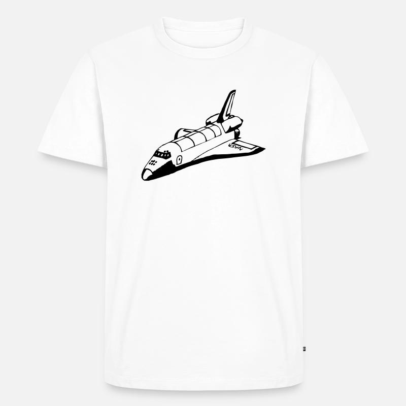 Space Shuttle - Männer Premium Bio T-Shirt - Weiß