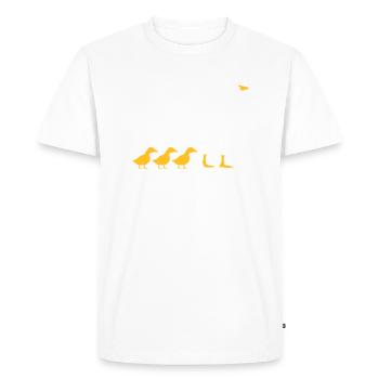 Conception d'oies de famille - T-shirt Premium bio Homme - blanc - Devant - Nico (187cm)