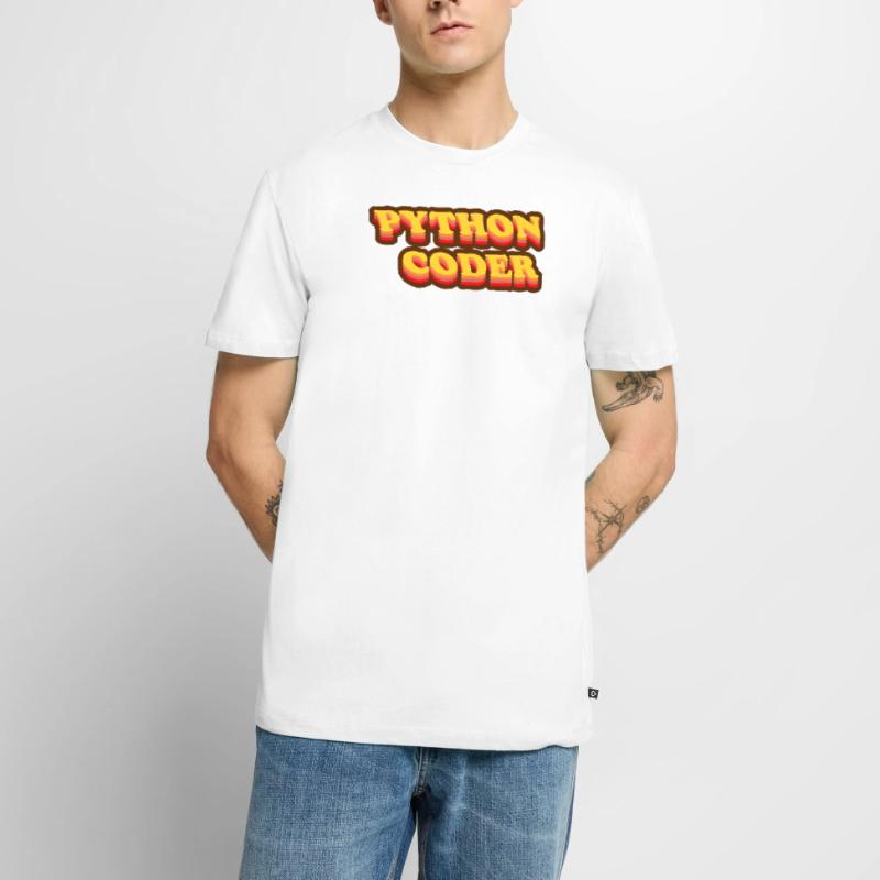 Vintage 70er Python-Programmierer Männer Premium Bio T-Shirt