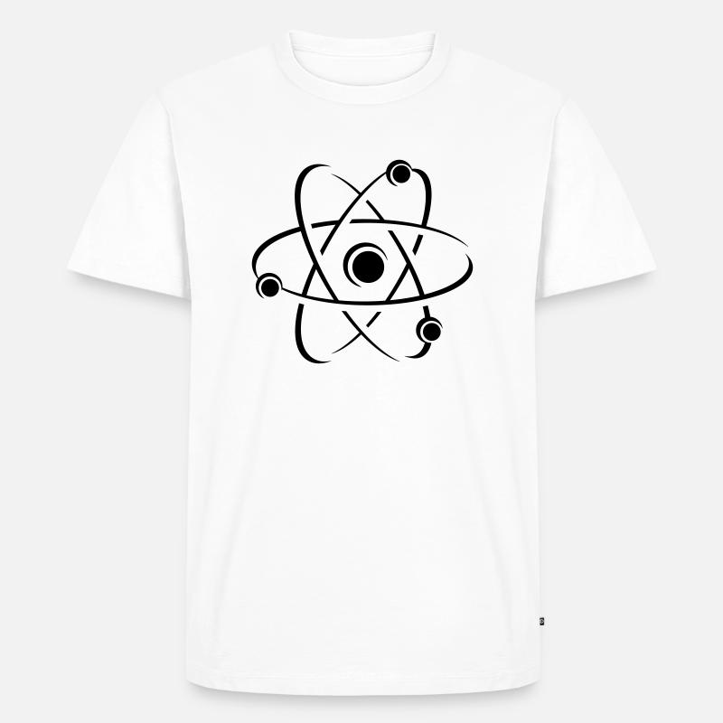 Wissenschaft Atom Icon - Männer Premium Bio T-Shirt - Weiß