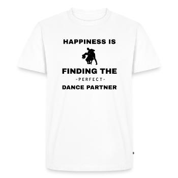 happiness dance partner - Men's Premium Organic T-Shirt - white - Front - Nico (187cm)