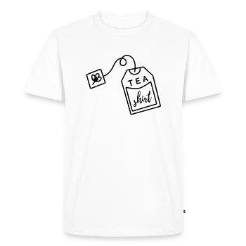 chemise de thé - T-shirt Premium bio Homme - blanc - Devant - Nico (187cm)