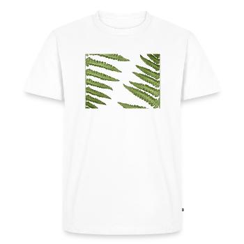 Motif abstrait de la fougère - T-shirt Premium bio Homme - blanc - Devant - Nico (187cm)