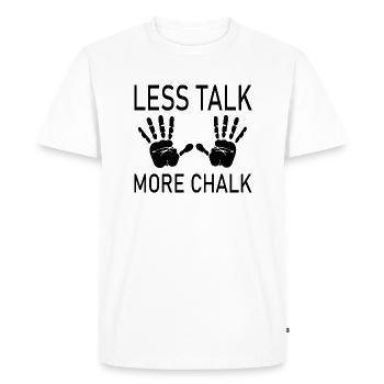 Bouldering Climbing - Men's Premium Organic T-Shirt - white - Front - Nico (187cm)