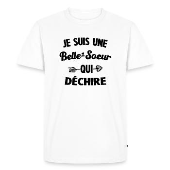 BELLE SŒUR QUI DÉCHIRE - T-shirt Premium bio Homme - blanc - Devant - Nico (187cm)