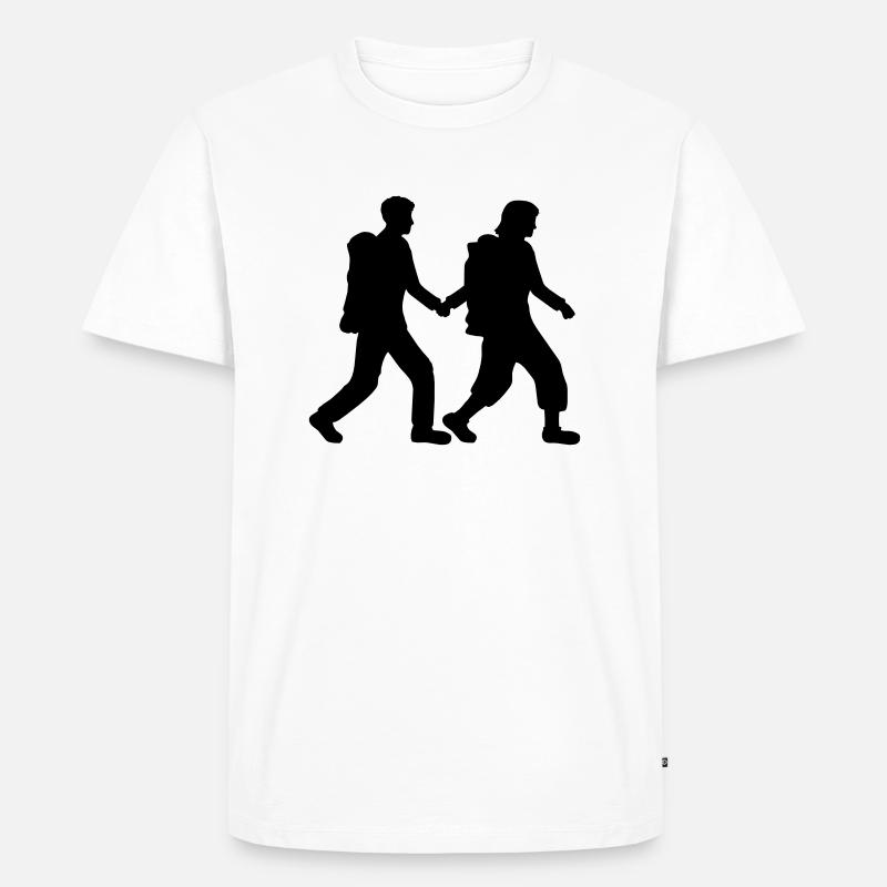 2 Freunde Paar - Männer Premium Bio T-Shirt - Weiß