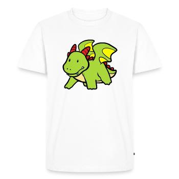 Petit Dragon - T-shirt Premium bio Homme - blanc - Devant - Nico (187cm)
