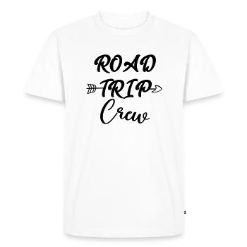 Équipage de voyage en voiture - T-shirt Premium bio Homme - blanc - Devant - Nico (187cm)