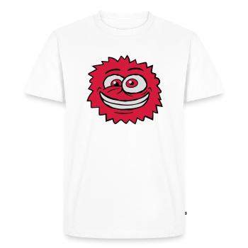 Monster Crazy Comic Face - T-shirt Premium bio Homme - blanc - Devant - Nico (187cm)