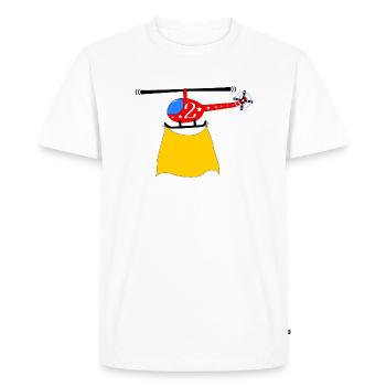 Helicopter Birthday 2 - Men's Premium Organic T-Shirt - white - Front - Nico (187cm)