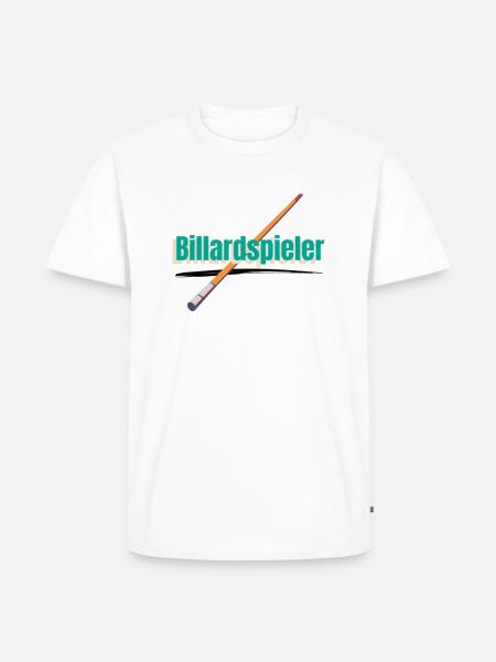 billardspieler - Männer Premium Bio T-Shirt - Weiß