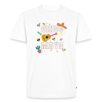 Cinco De Mayo Fête mexicaine 5 De Mayo - T-shirt Premium bio Homme - blanc - Devant - Nico (187cm)