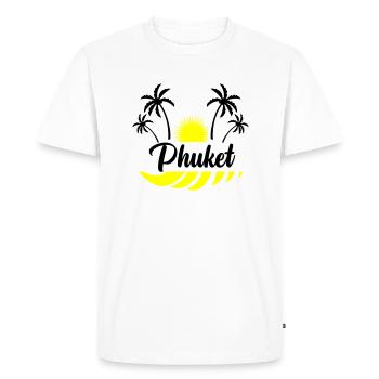 Phuket - Men's Premium Organic T-Shirt - white - Front - Nico (187cm)