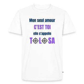 TOULOUSE - T-shirt Premium bio Homme - blanc - Devant - Nico (187cm)
