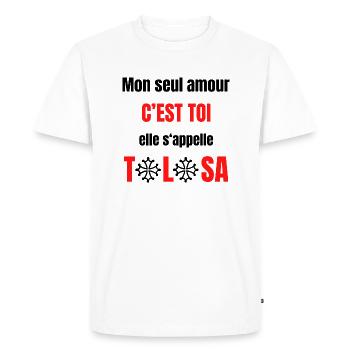 TOULOUSE - T-shirt Premium bio Homme - blanc - Devant - Nico (187cm)