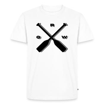 Rowing oars design - Men's Premium Organic T-Shirt - white - Front - Nico (187cm)