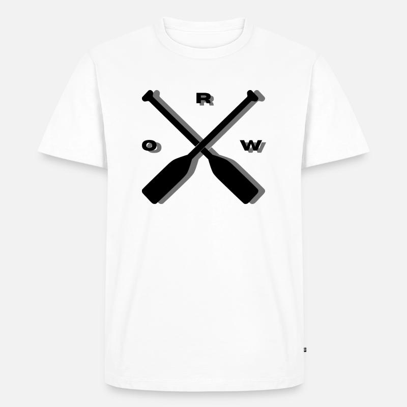 Design der Ruderruder - Männer Premium Bio T-Shirt - Weiß