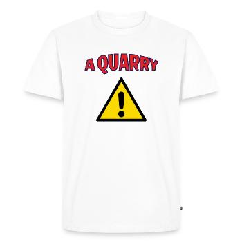 Une carrière, danger. Design tendance - T-shirt Premium bio Homme - blanc - Devant - Nico (187cm)