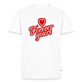 Forever yours - Men's Premium Organic T-Shirt - white - Front - Nico (187cm)