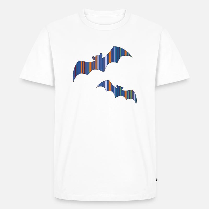 Fledermäuse - Männer Premium Bio T-Shirt - Weiß