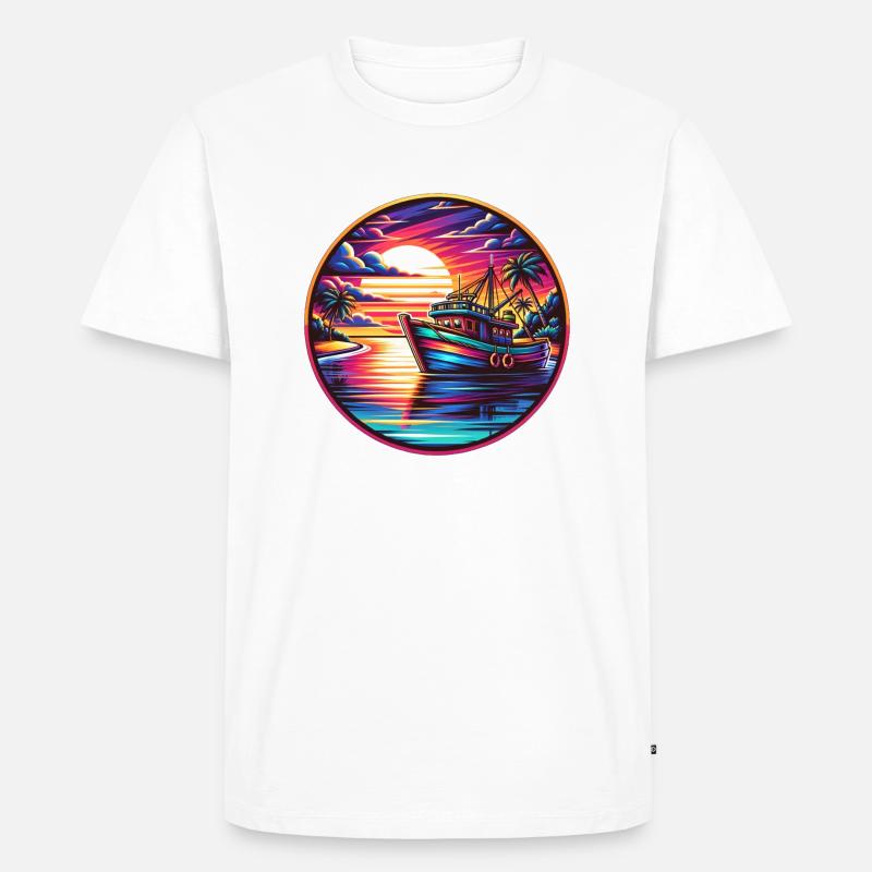 Fischkutter - Männer Premium Bio T-Shirt - Weiß