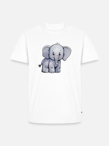 Elephant Elephant Baby - Men's Premium Organic T-Shirt - white