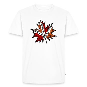 Feuille d’automne 1 - T-shirt Premium bio Homme - blanc - Devant - Nico (187cm)