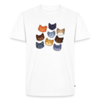 Katzen Guerrier Chats Plume de Geai Étoile de Feu Lionblaze - T-shirt Premium bio Homme - blanc - Devant - Nico (187cm)