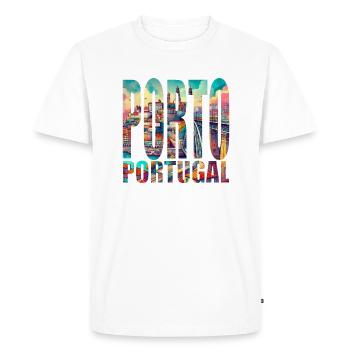 Porto Portugal - T-shirt Premium bio Homme - blanc - Devant - Nico (187cm)