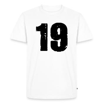19 - T-shirt Premium bio Homme - blanc - Devant - Nico (187cm)