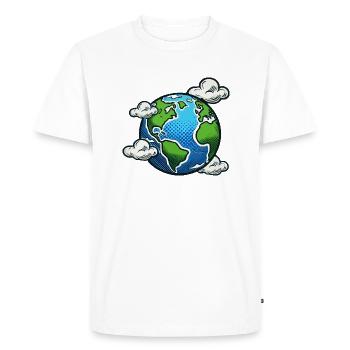 terre - T-shirt Premium bio Homme - blanc - Devant - Nico (187cm)