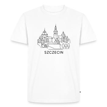 Ville de Szczecin - T-shirt Premium bio Homme - blanc - Devant - Nico (187cm)